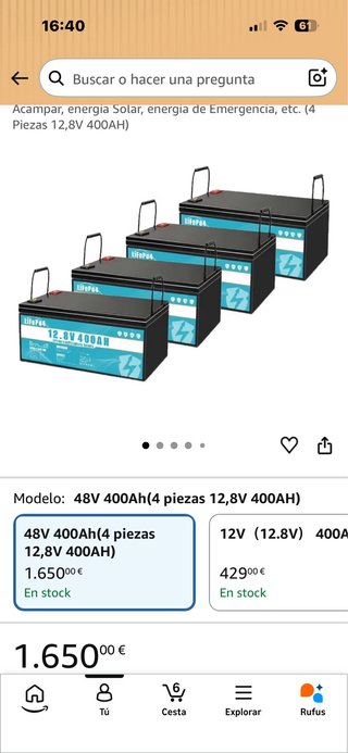 Inversor Solar Híbrido EASUN 20kW 48V 4 baterias.