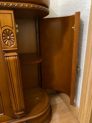 Mueble recibidor madera con espejo