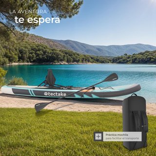 Tabla paddleboard hinchable, turquesa, naranja 288x77x22,5cm