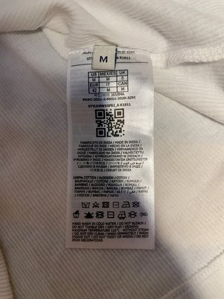 Camiseta Guess Mujer Talla M (42) Blanca