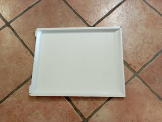 Teglia da forno smaltata bianca