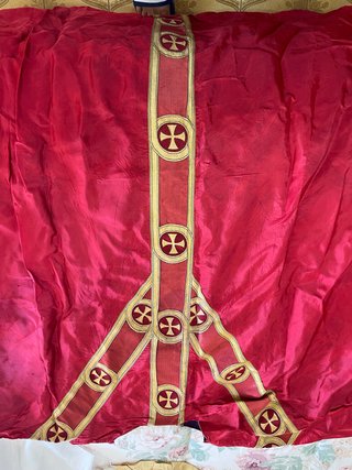 Casula Liturgica Rossa Vintage