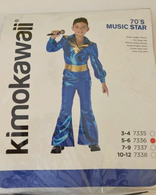 Disfraz niño estrella música años 70
