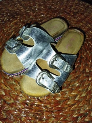 Sandalias plateadas 36 a 38