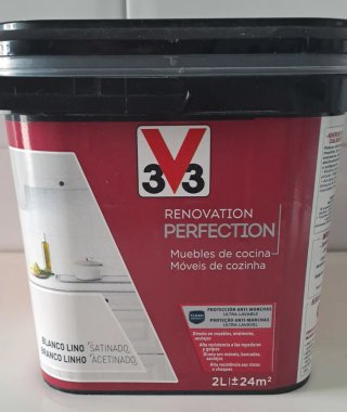 Pintura V33 Blanco Lino Mobiliario Cocina