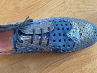 Scarpe Oxford Blu Lucide