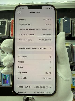 iPhone 13 Pro Max 128GB/100% Bat factura garantía
