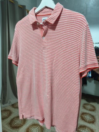 Polo Zara Rayas Rosas y Blancas. Ajustado.