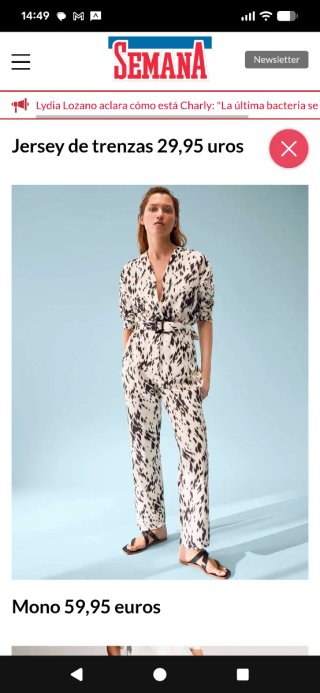 Mono Massimo Dutti estampado