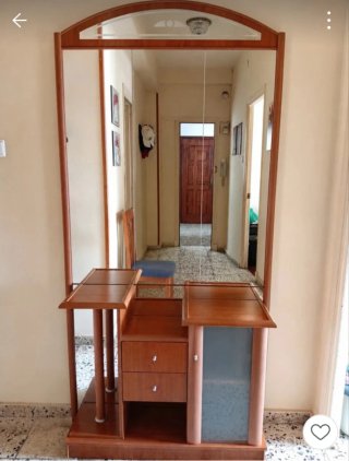 Recibidor espejo y cajoneras madera