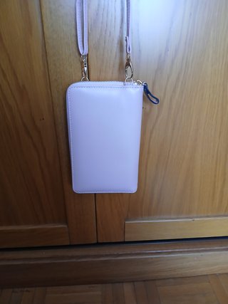 Bolso tarjetero móvil rosa