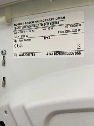 Lavatrice Bosch Serie 2 7kg 1000rpm