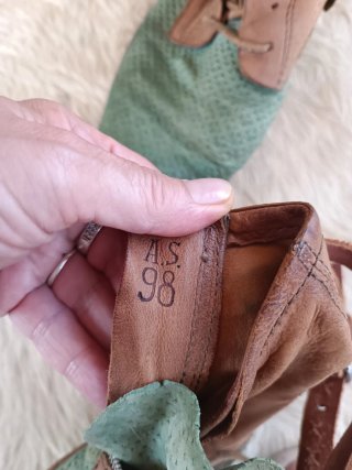 Botín Piel A.S. 98 Marrón/Verde