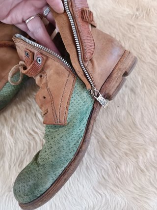 Botín Piel A.S. 98 Marrón/Verde