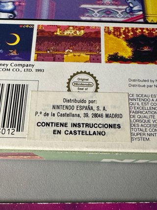 Super Nintendo Aladdin SNES PAL Españolizado