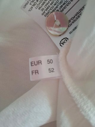 Camisa cuello pico m/c talla 50 (española)