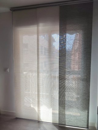 Panel japonés Ikea beige/blanco