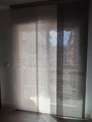 Panel japonés Ikea beige/blanco