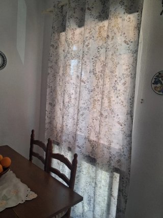 Cortinas largas de algodón con estampado floral