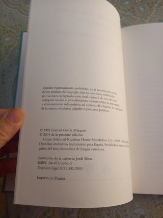 Libro "Crónica de una muerte anunciada"
