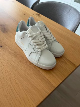 Golden Goose Bambas Blancas y Verdes