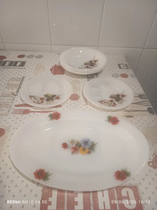 Juego Platos Arcopal Flores