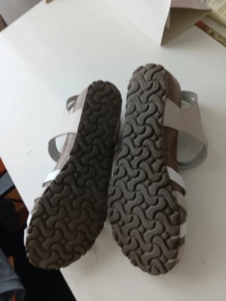 Sandalias Inter-Bios Piel Beige/Blanco Talla 40