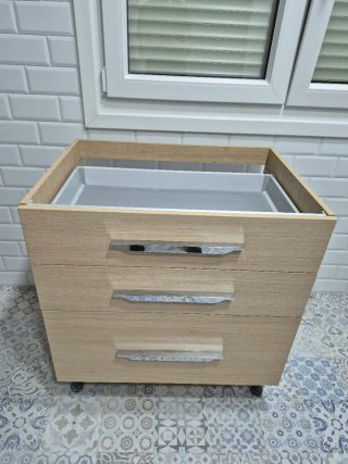 Mueble bajo cocina 3 cajones