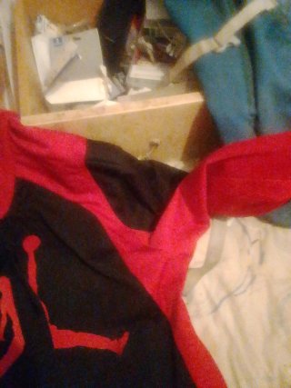Chaqueta Jordan XL Roja y Negra Original