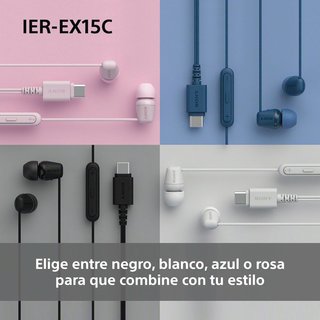 Sony auriculares cable USB-C ligeros rosa