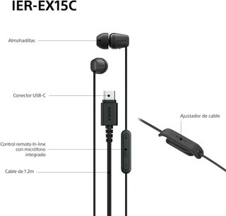 Sony auriculares cable USB-C ligeros rosa