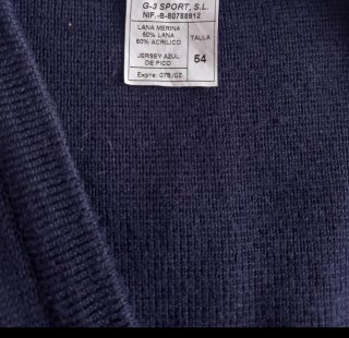 Jersey Lana Militar Azul