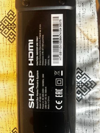 Barra de Sonido Sharp 2.0 Slim 90W Bluetooth HDMI