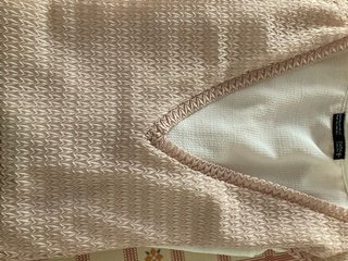 Blusa Zara sin mangas T 38 rosa y blanco