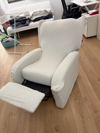 Sillón Relax con funda beige