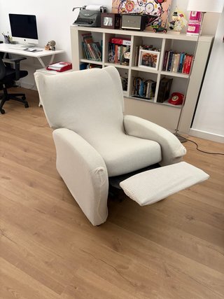 Sillón Relax con funda beige
