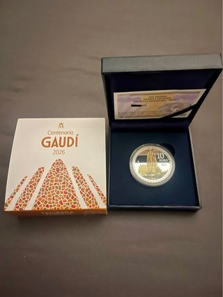 Moneda Plata Sagrada Familia 2026 10 Euro