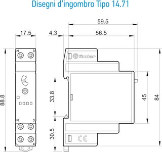 Finder serie 14 automático escalera 16A