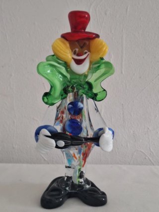 Figura payaso cristal Murano