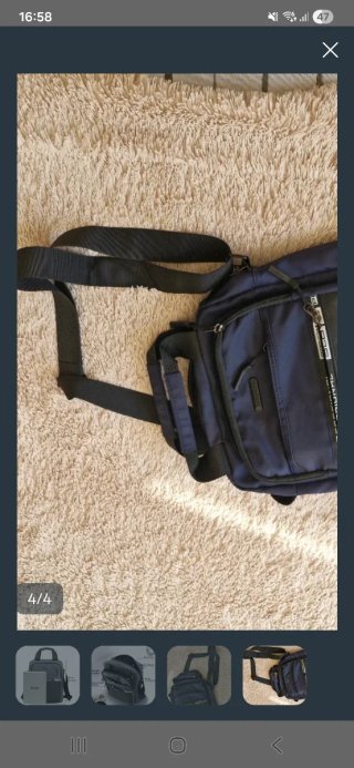 Bolso Hombro Gris Grande Tablet 10.2