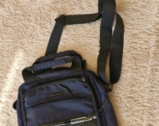 Bolso Hombro Gris Grande Tablet 10.2
