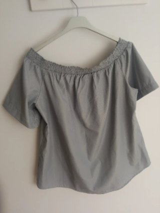 Blusa escote barco rayas