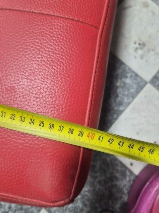 Banco zapatero polipiel rojo