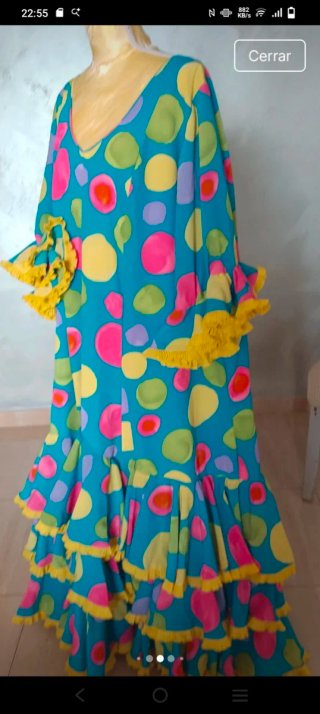 Traje Flamenca Bata Rociera Talla 54/56