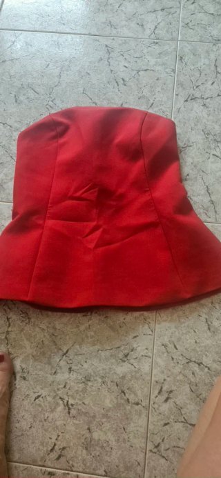 Top palabra de honor Zara rojo