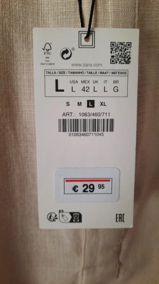 Camisa cuello Mao beige