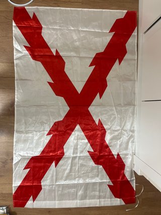 Bandera Cruz de Borgoña Roja