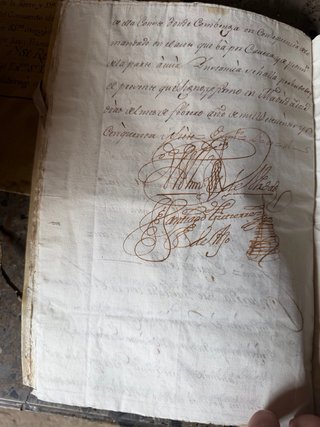Libro manuscrito antiguo Escritura de Censo