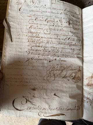 Libro manuscrito antiguo Escritura de Censo