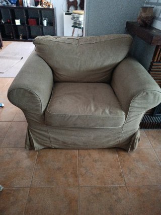 Butaca Ikea Beige Tela